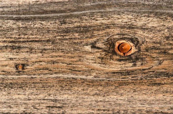 以褐色颗粒为背景的木材眼 — 图库照片