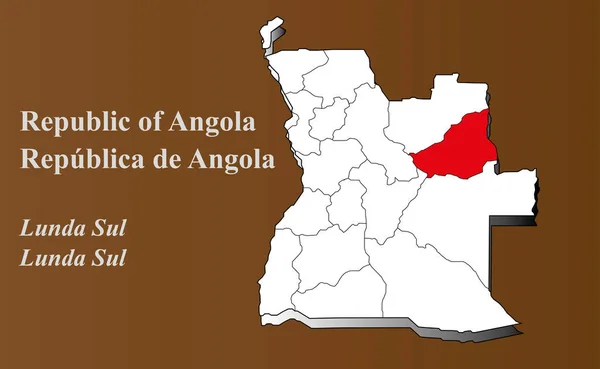 Angola Lunda Sul Evidenziato — Foto Stock