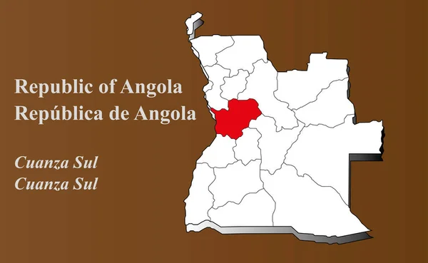 Angola Cuanza Sul Destacou — Fotografia de Stock