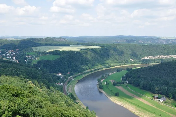 Vue Sur Elbe Suisse Saxonne — Photo