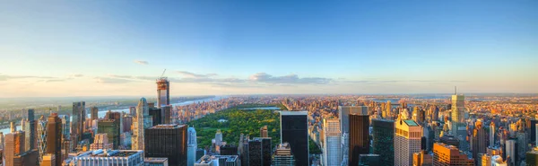 Panorama New York Coucher Soleil — Photo