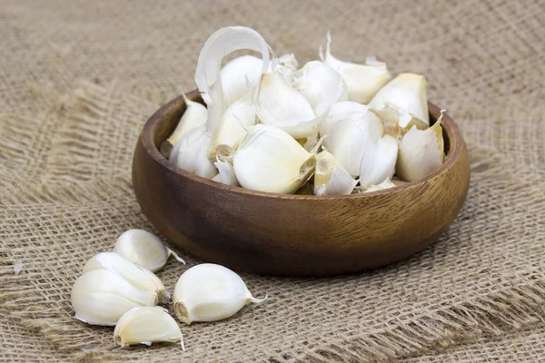 Fresh Garlic Bowl — Stock Photo, Image