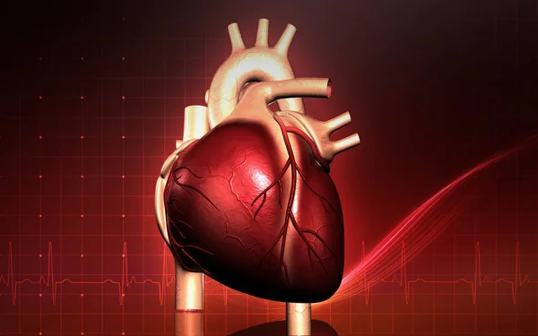 Digital Illustration Heart Colour Background — Stockfoto