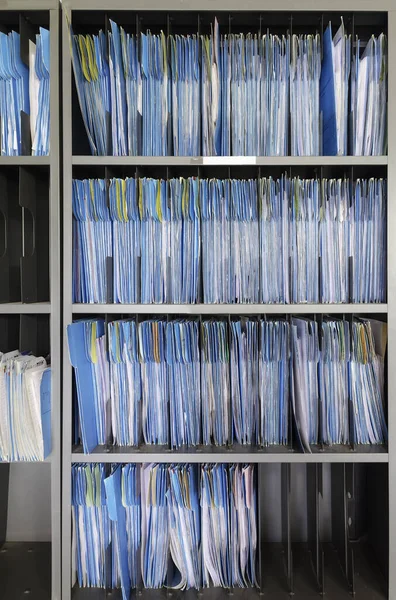 Shelf Full Folders Files Office — Stock Photo, Image
