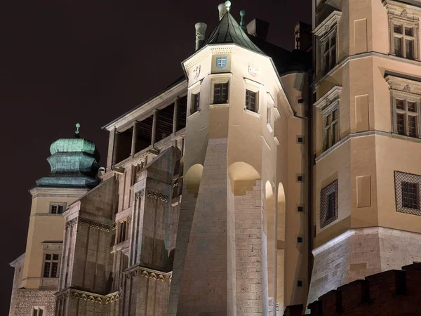 Wawel Bei Nacht Krakau — Stockfoto