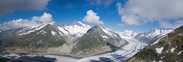 Aletschgletscher Schweiz Wallis — Stockfoto
