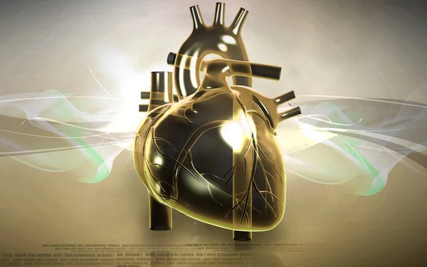 Digital Illustration Heart Colour Background — 图库照片