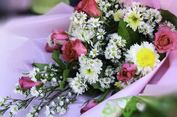 Buquê Rosa Usando Casamento Qualquer Cerimônia Saudação — Fotografia de Stock