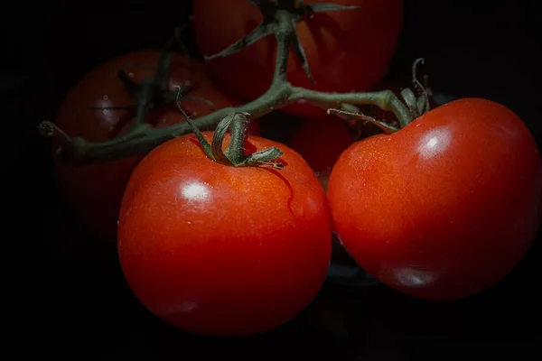 Piros Érett Paradicsom Közelről — Stock Fotó