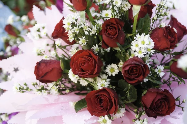 Růže Kytice Pomocí Svatba Nebo Jakékoliv Slavnostní Pozdrav — Stock fotografie