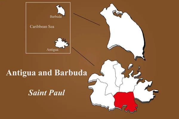 Antigua Barbuda Santo Paul Resaltado — Foto de Stock