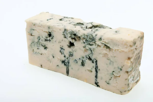 Formaggio Blu Isolato Sfondo Bianco — Foto Stock