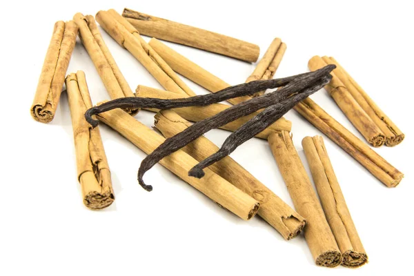 Cinnamon Sticks Vanilla Pods — Stock Photo, Image