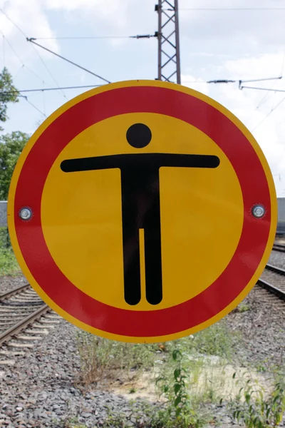 Fermata Nessun Cartello Passaggio Stazione Ferroviaria — Foto Stock