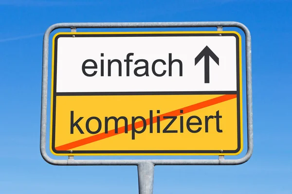 Einfach Statt Kompliziert — Stockfoto