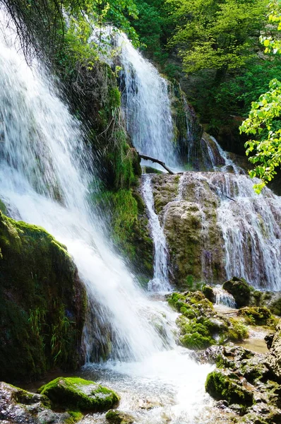 Este Lugar Com Muitas Cachoeiras Lugar Perfeito Para Descansar — Fotografia de Stock