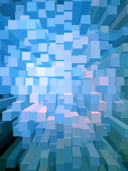 異常な正方形の形をした青いテクスチャのイメージ — ストック写真