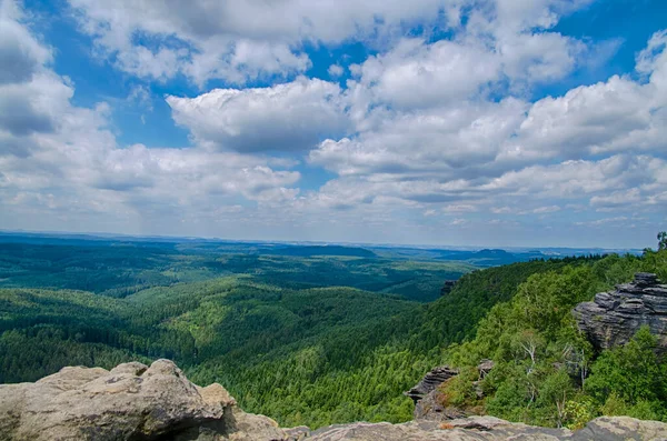 Hiking Elbe Sandstone Mountains — Stock Photo, Image