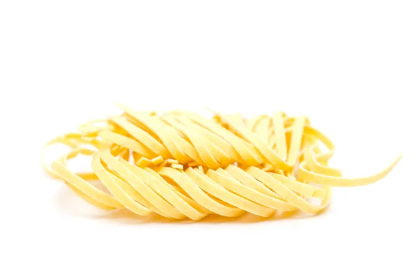 Желтый Taghesini Pasta Белом Фоне — стоковое фото