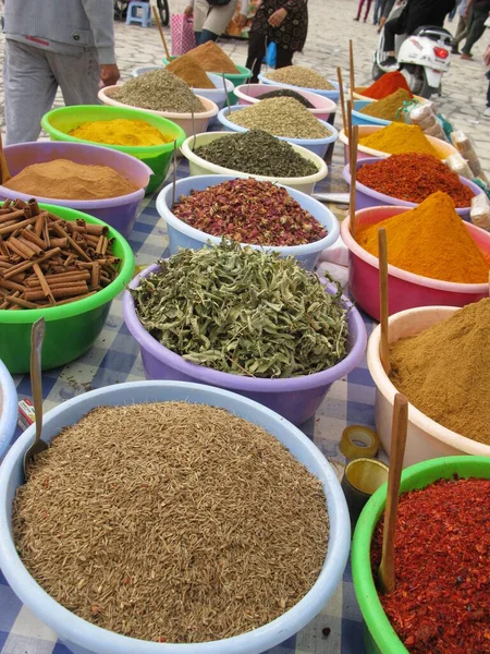 Specerijen Een Tunesische Markt — Stockfoto
