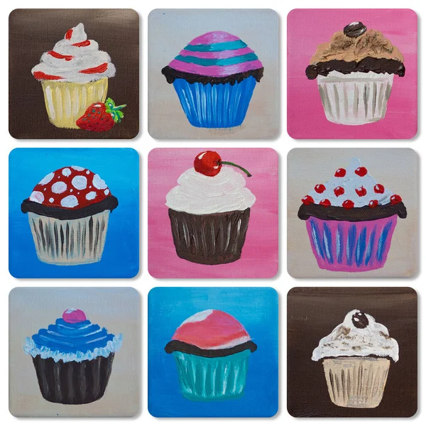 Cupcakes Saborosos Fundo Close — Fotografia de Stock