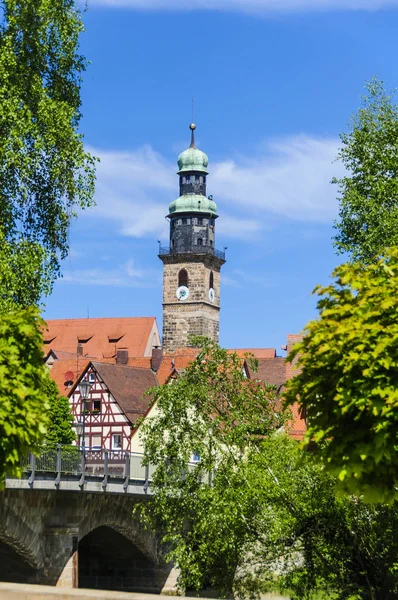 Run Pegnitz Johanniskirche Alemanha — Fotografia de Stock