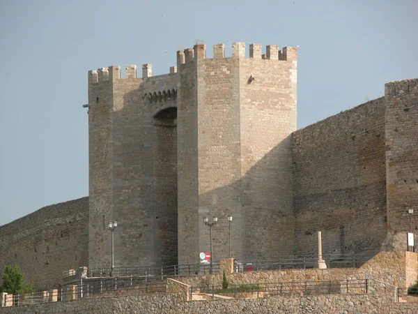 Vista Panoramica Sulla Maestosa Architettura Medievale Del Castello — Foto Stock