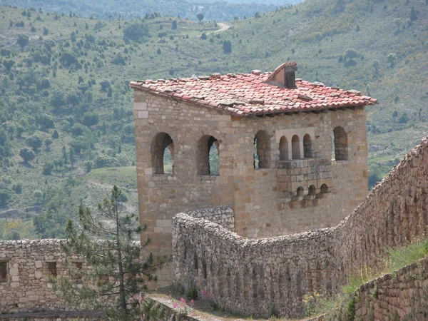 Vista Panorâmica Majestosa Arquitetura Medieval Castelo — Fotografia de Stock