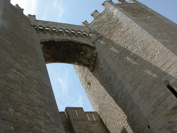 Vista Panoramica Sulla Maestosa Architettura Medievale Del Castello — Foto Stock