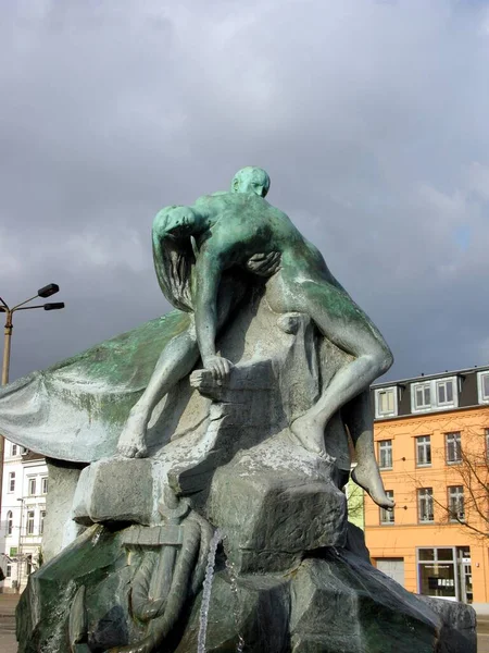 Fontana Schwerin Salvataggio Dall Annegamento — Foto Stock