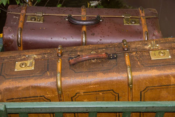 Alte Koffer Old Cases — Stockfoto