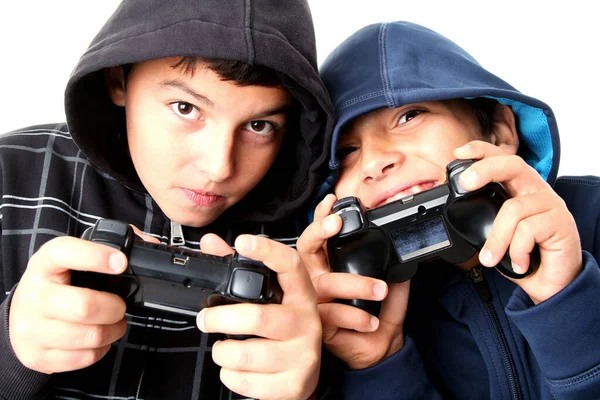 Boy Playing Video Game — Stock Photo, Image