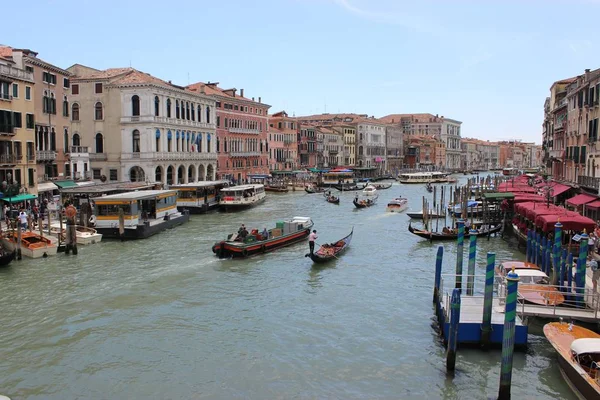 Boat Traffic Grand Canal — Stock Photo, Image