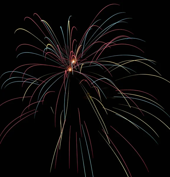 Fuegos Artificiales Colores Brillantes Cielo —  Fotos de Stock