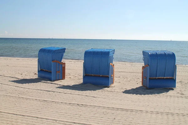 波罗的海的海滩椅 — 图库照片