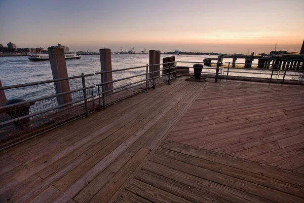 Wooden Berth South Street Seaport — Stock Photo, Image