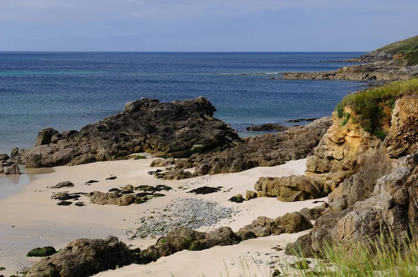 Wybrzeże Bretanii Primelin Pointe Raz — Zdjęcie stockowe