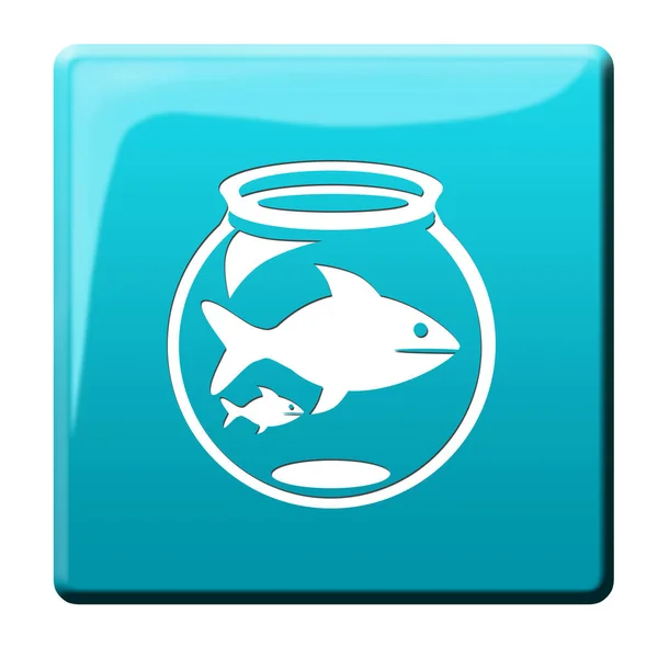 Grafische Vissen Aquariumillustratie — Stockfoto