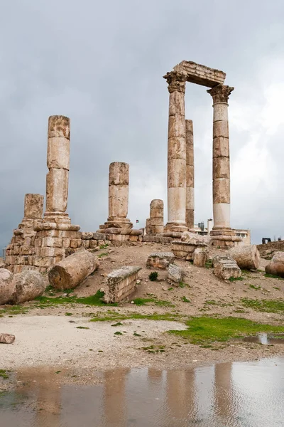 Templo Hércules Antigua Ciudadela Ammán Jordania — Foto de Stock