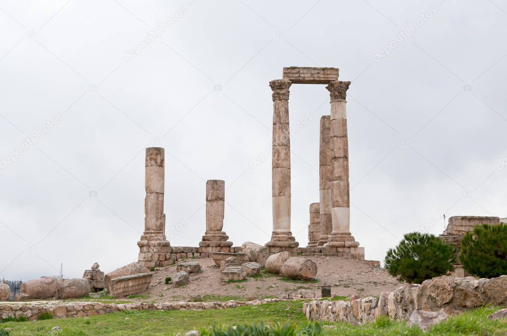 Templo de H rcules en antigua ciudadela de Amm n, Jordania 2024