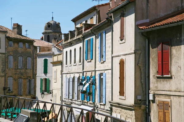 Maisons Dans Une Petite Ville Sud Arles France — Photo
