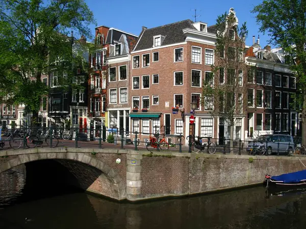 Amsterdam Ecke Prinsengracht Und Spiegelgracht — Photo