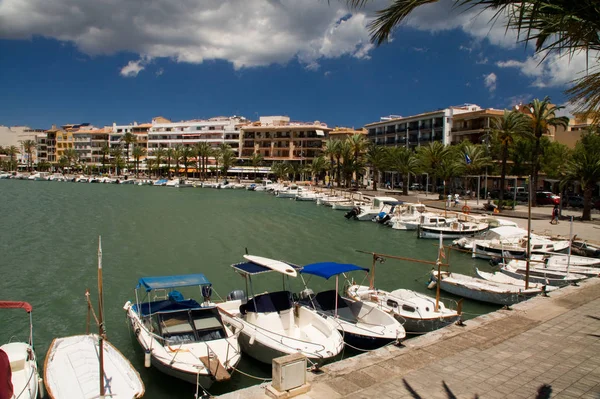 Mallorca Daki Alcudia Limanında Balıkçı Tekneleri — Stok fotoğraf