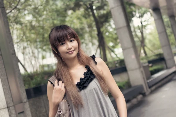 Asiatisk Modern Kvinna Shopping Gatan Taipei Taiwan Asien — Stockfoto