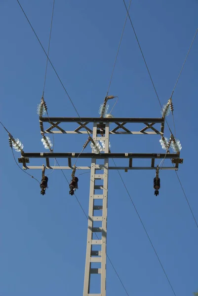 Líneas Eléctricas Alto Voltaje —  Fotos de Stock