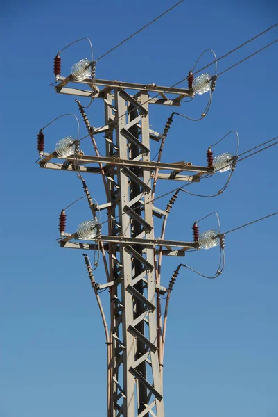 Líneas Eléctricas Alto Voltaje — Foto de Stock
