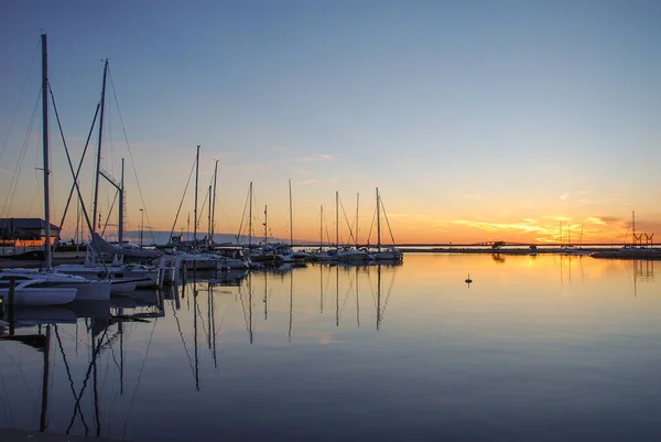 Pequena Vista Para Porto Costa Mar Báltico Ilha Oland Suécia — Fotografia de Stock