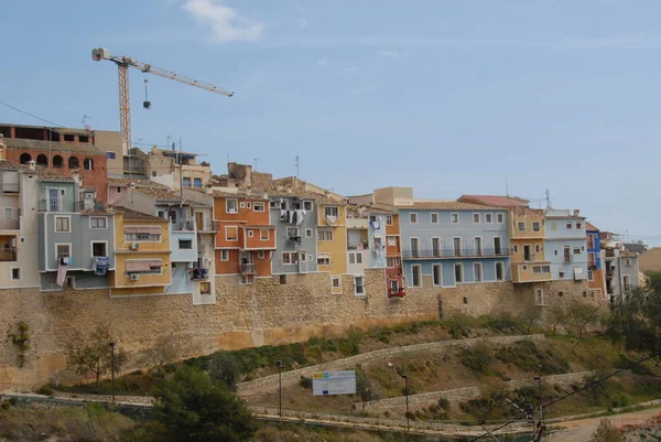 Κρεμαστά Σπίτια Ισπανικά Alicante Villayosa — Φωτογραφία Αρχείου