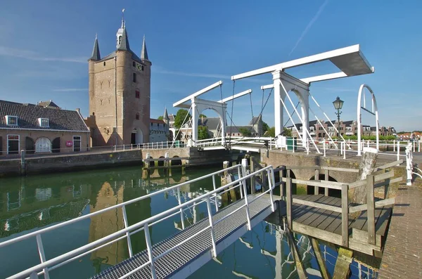 Vouwbrug Met Toren Zierikzee Zuidelijk Nederland — Stockfoto