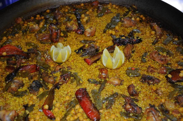 Deniz Ürünleri Paella Yemeği Spanyol Yemeği — Stok fotoğraf